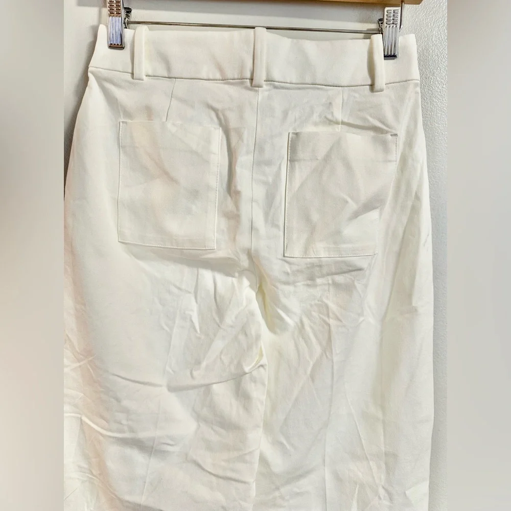 J. Crew Sydney wide-leg pant in bi-stretch cotton blend in Ivory size 0. NWT - Picture 8 of 11